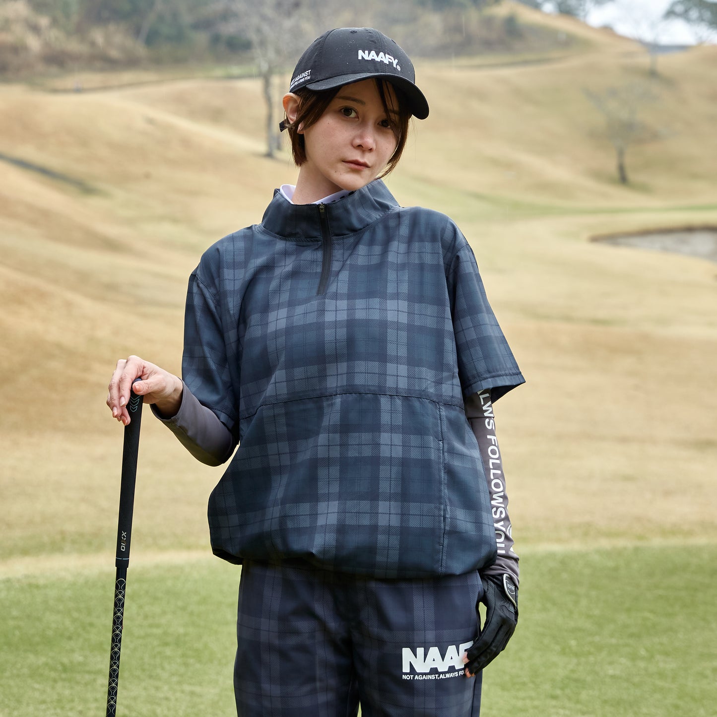 PLAID S/S PISTE HALF ZIP 2