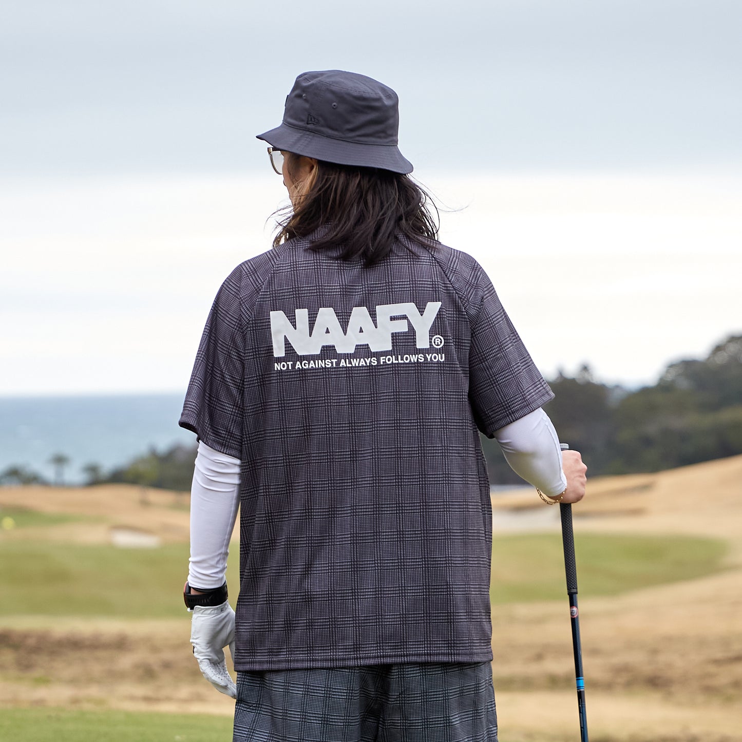 GLEN CHECK S/S MOCKNECK