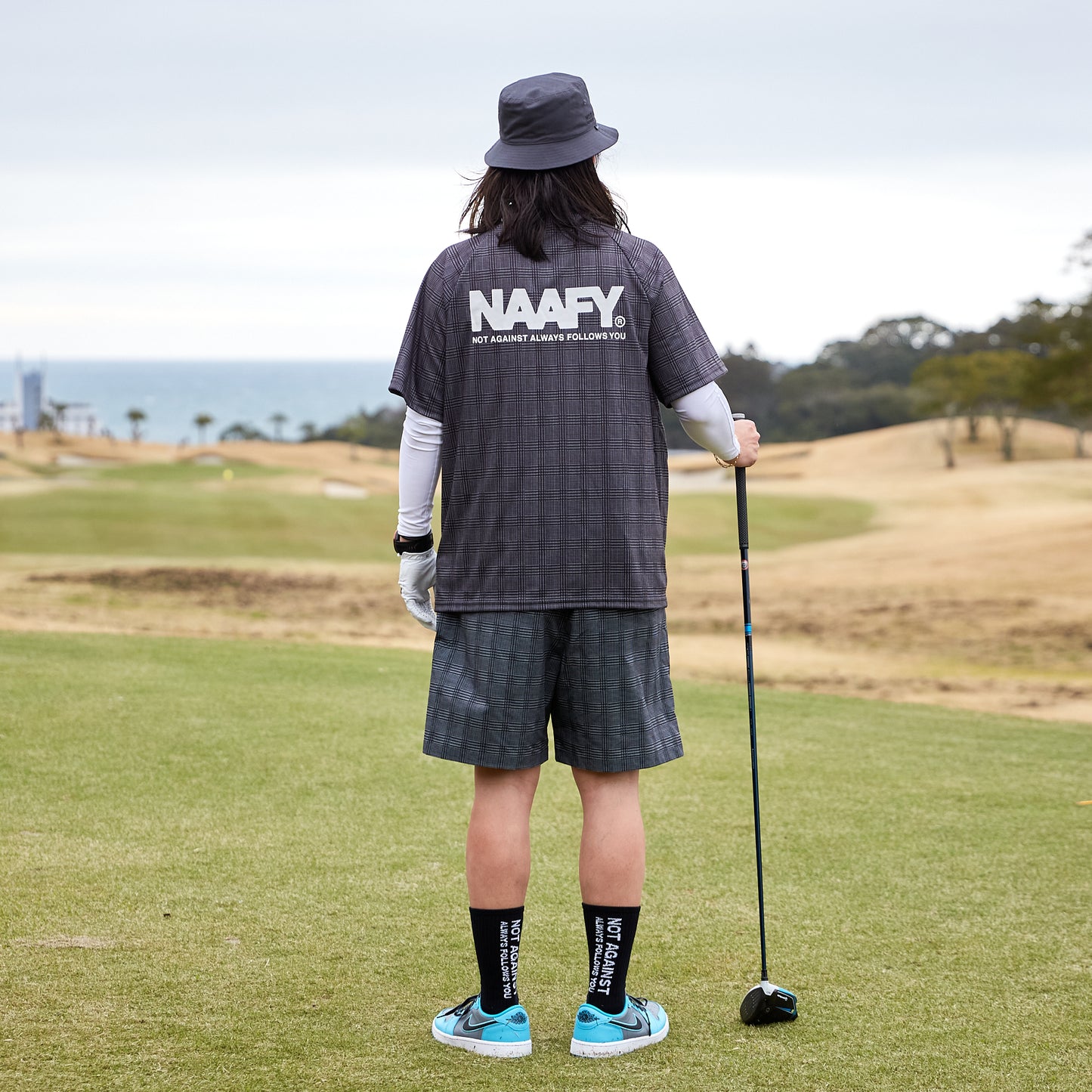 GLEN CHECK S/S MOCKNECK