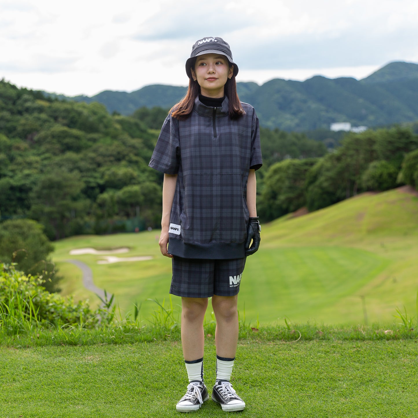 PLAID S/S PISTE HALF ZIP