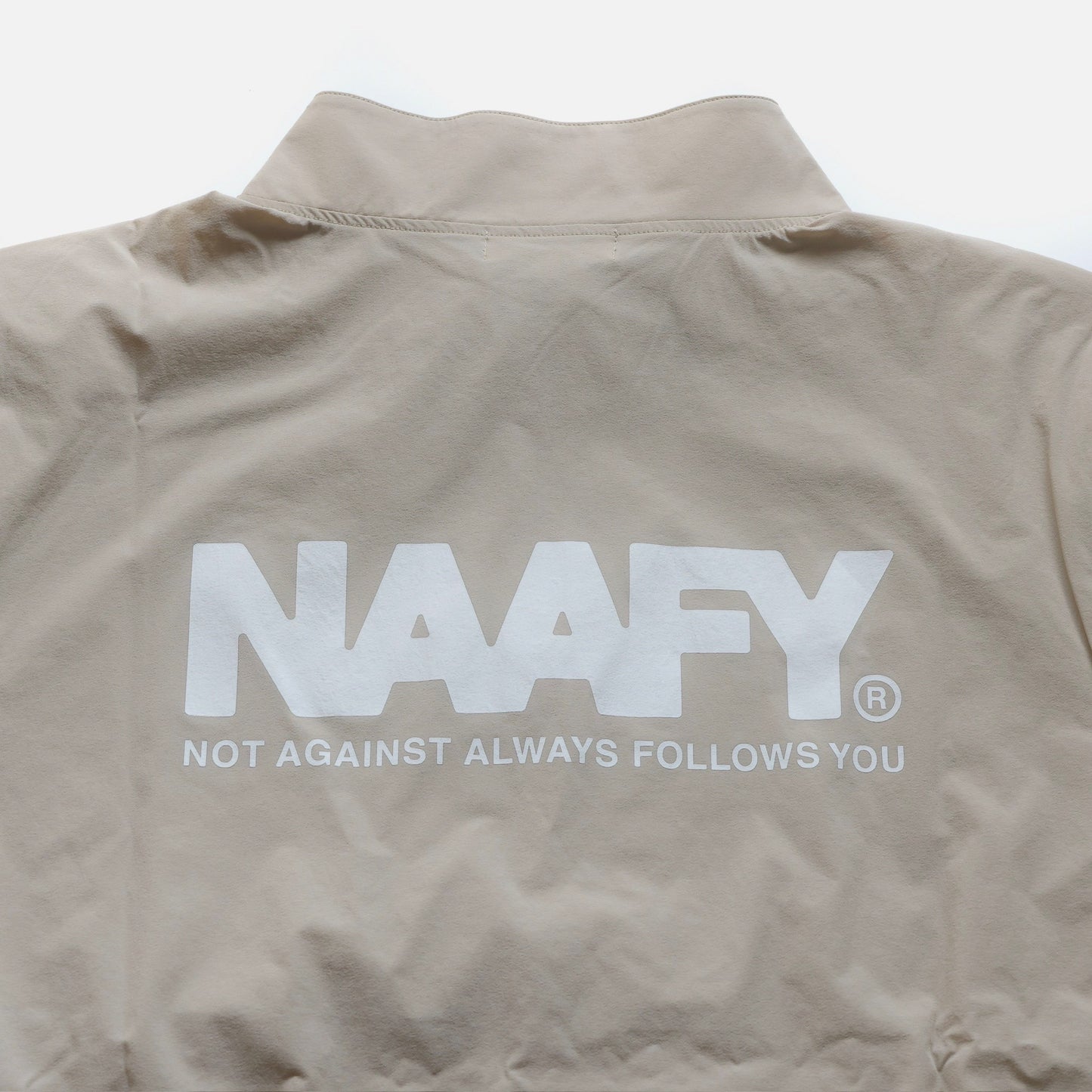 NAAFY Half Zip Short Sleeve Piste Beige Check