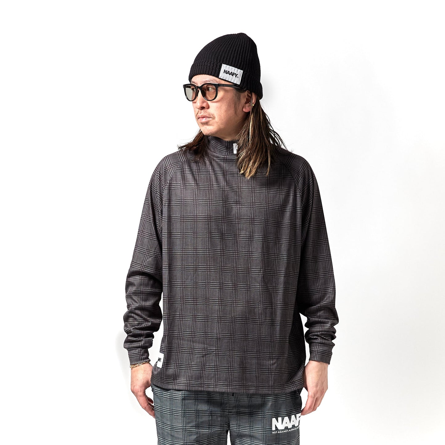 GLEN CHECK L/S MOCKNECK