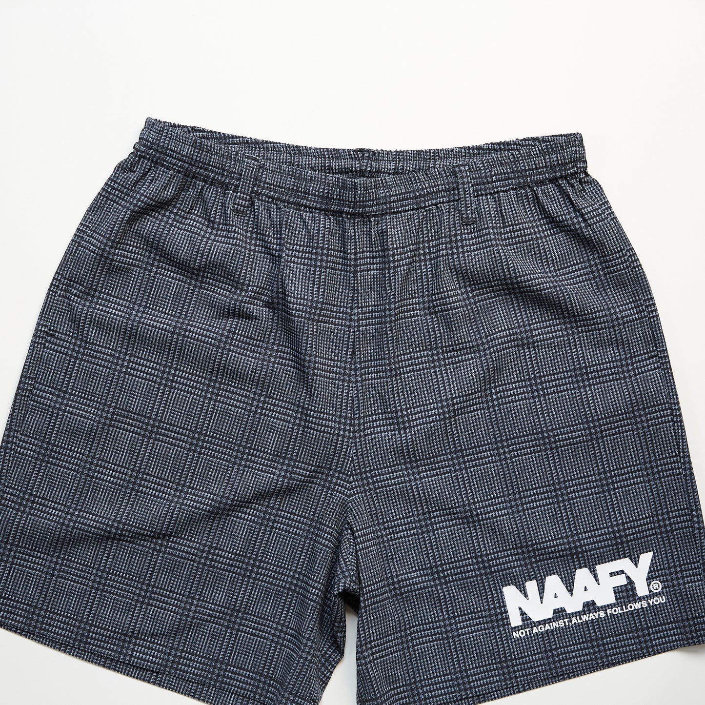 GLEN CHECK NYLON SHORTS