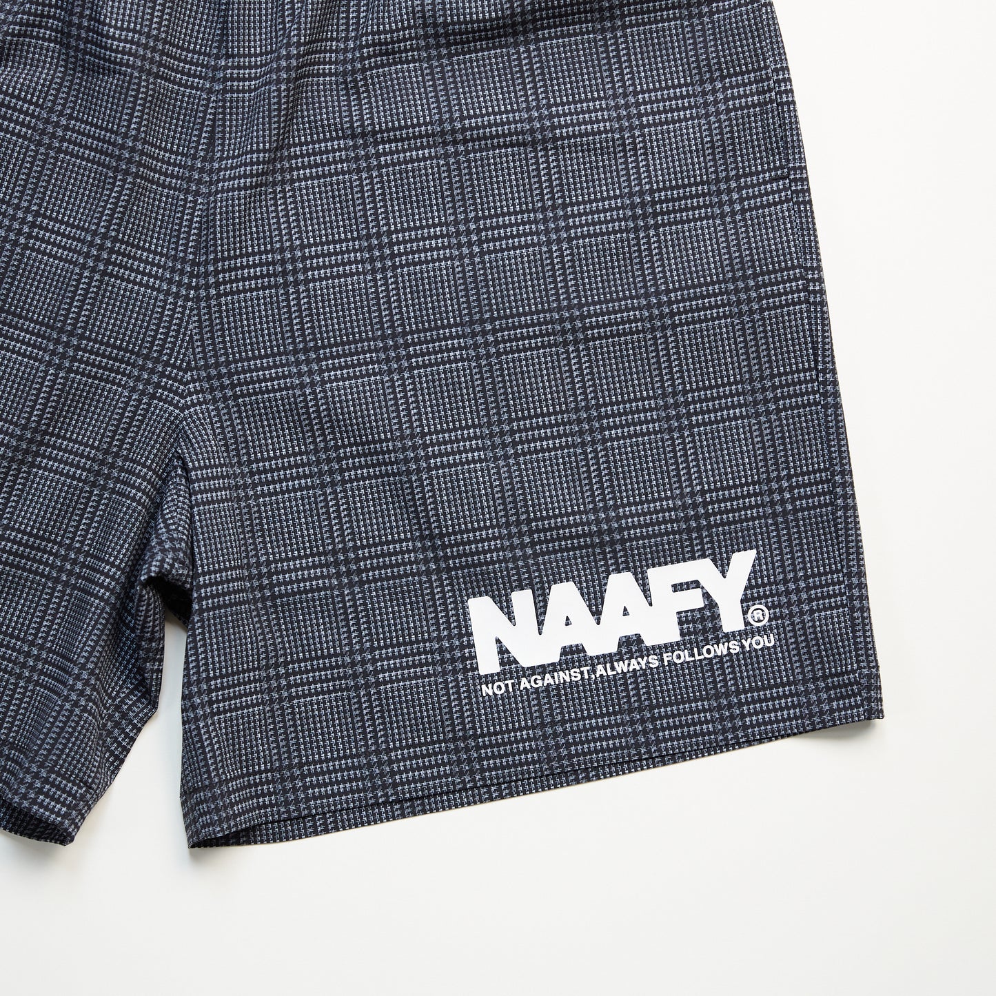 GLEN CHECK NYLON SHORTS