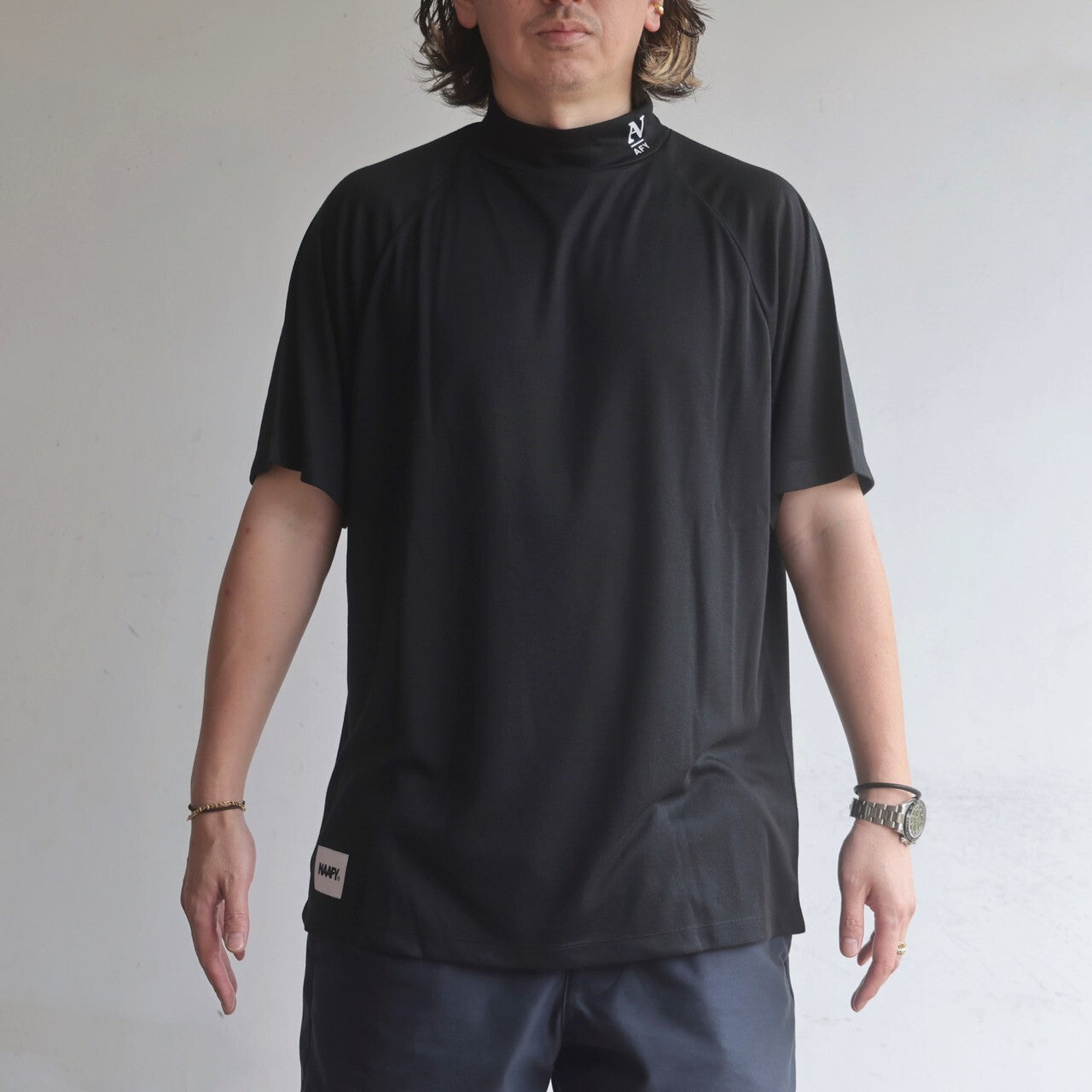 "NAFY" S/S MOCKNECK