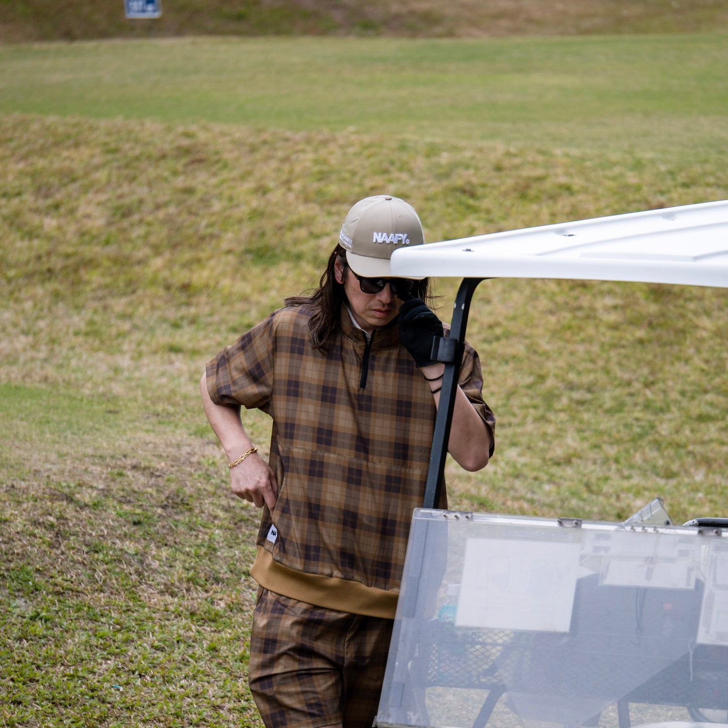 PLAID S/S PISTE HALF ZIP