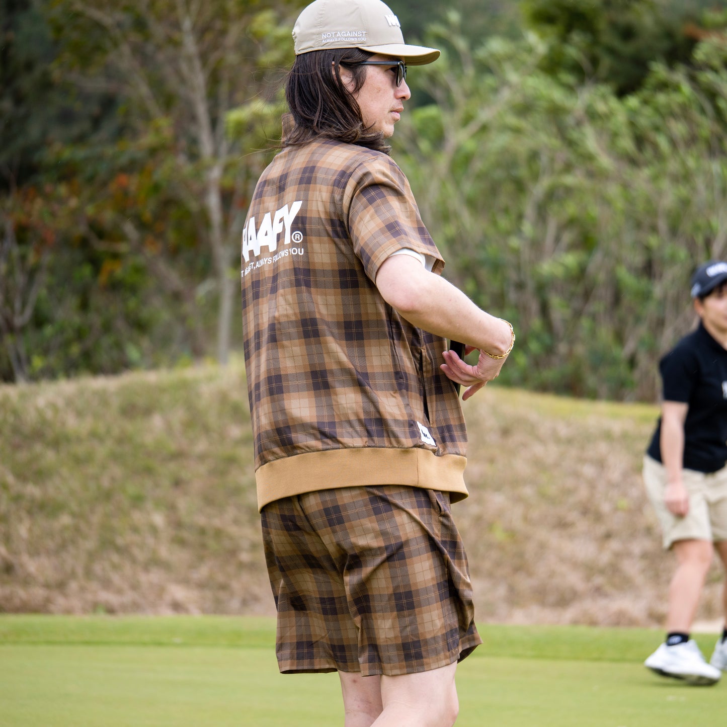 PLAID S/S PISTE HALF ZIP