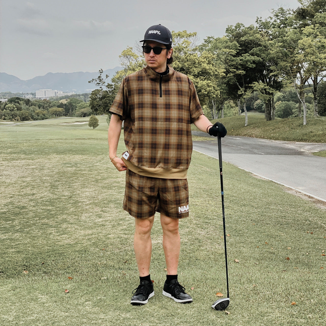 PLAID S/S PISTE HALF ZIP
