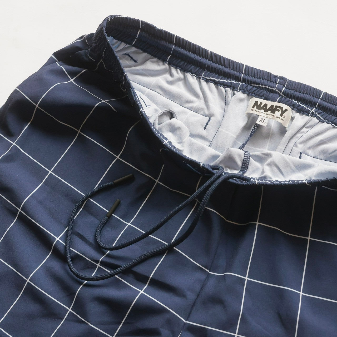 WINDOWPANE CHECK NYLON SHORTS