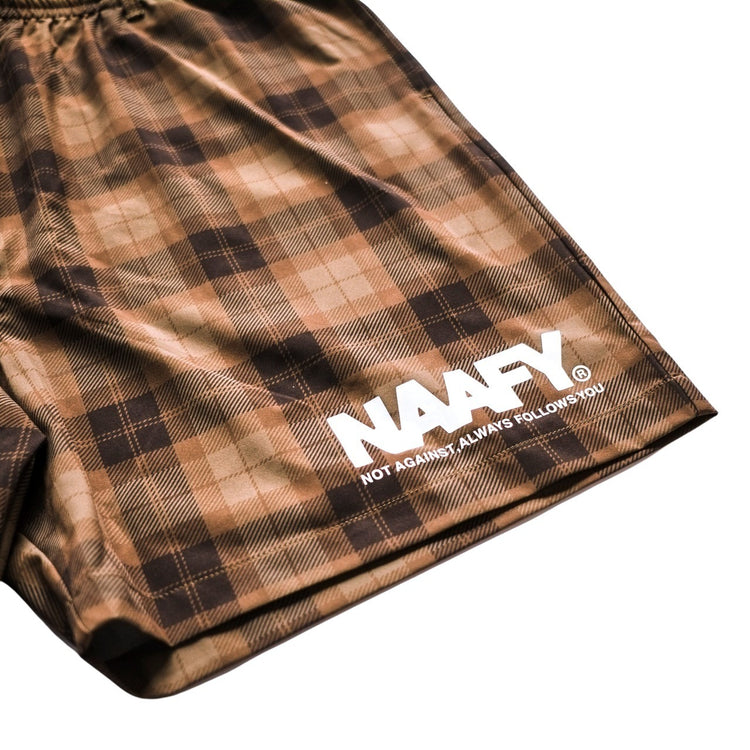 NAAFY Nylon Shorts 2 Plaid Pattern