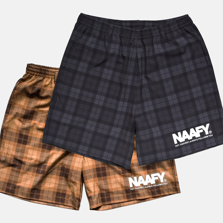 NAAFY Nylon Shorts 2 Plaid Pattern