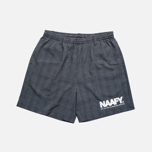 GLEN CHECK NYLON SHORTS